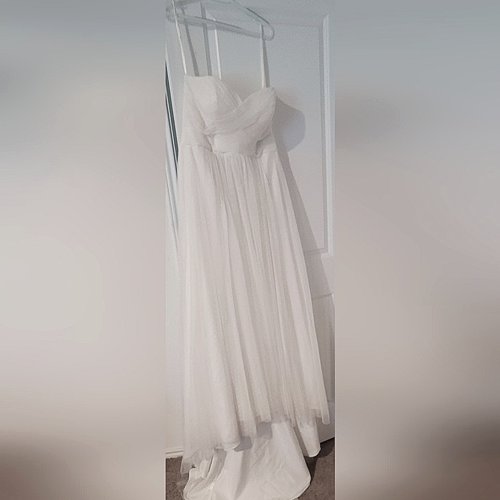 Galina, size 14, soft white, wedding dress